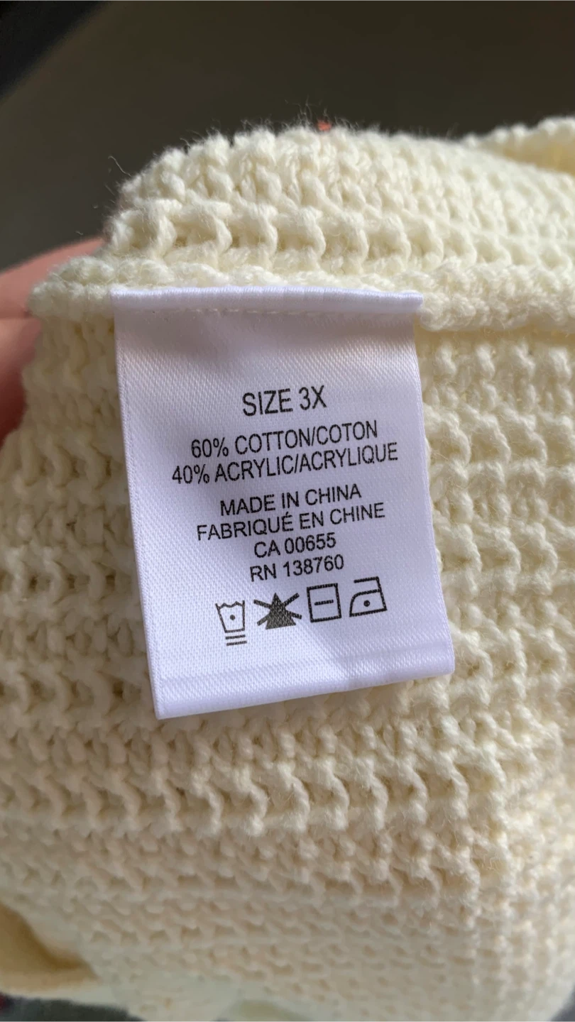 PENN Penningtons Cream Knit Vest - Size 3X - photo 4