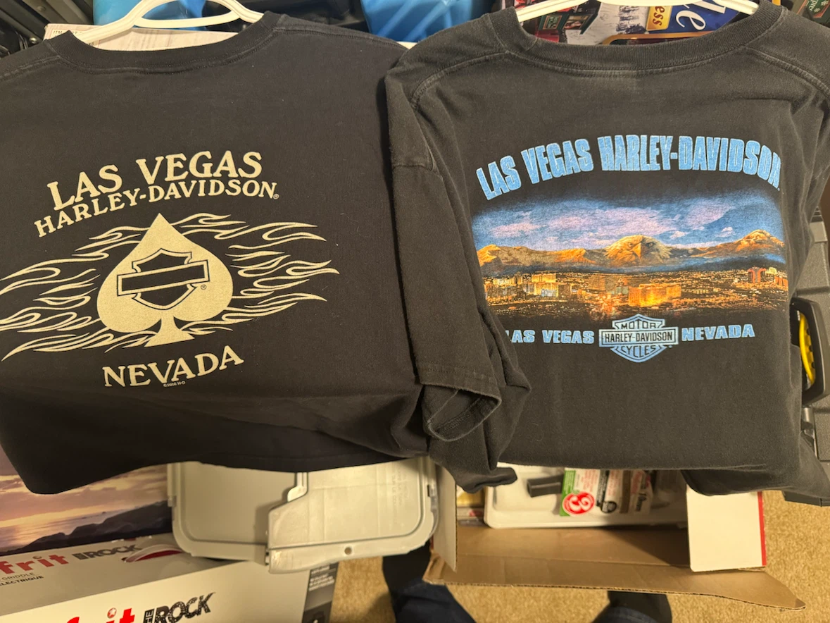 2 Las Vegas Harley Davidson T-shirts. XL. . $30 for both