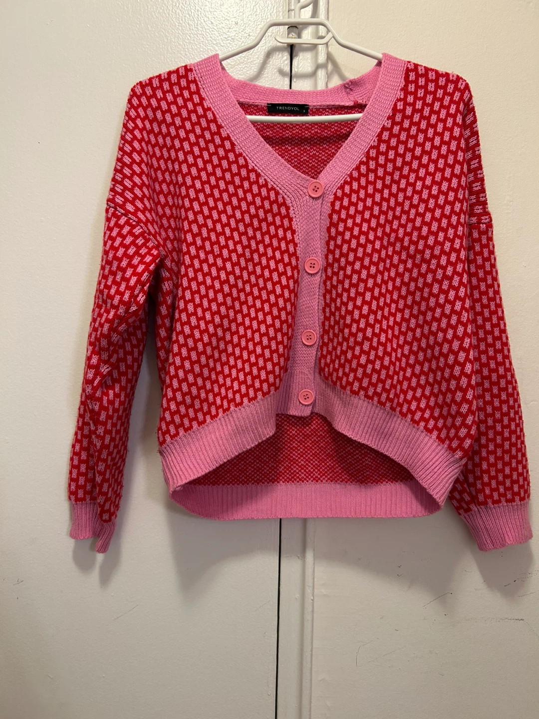 Trendyol Red and Pink Patterned Cardigan - photo 2