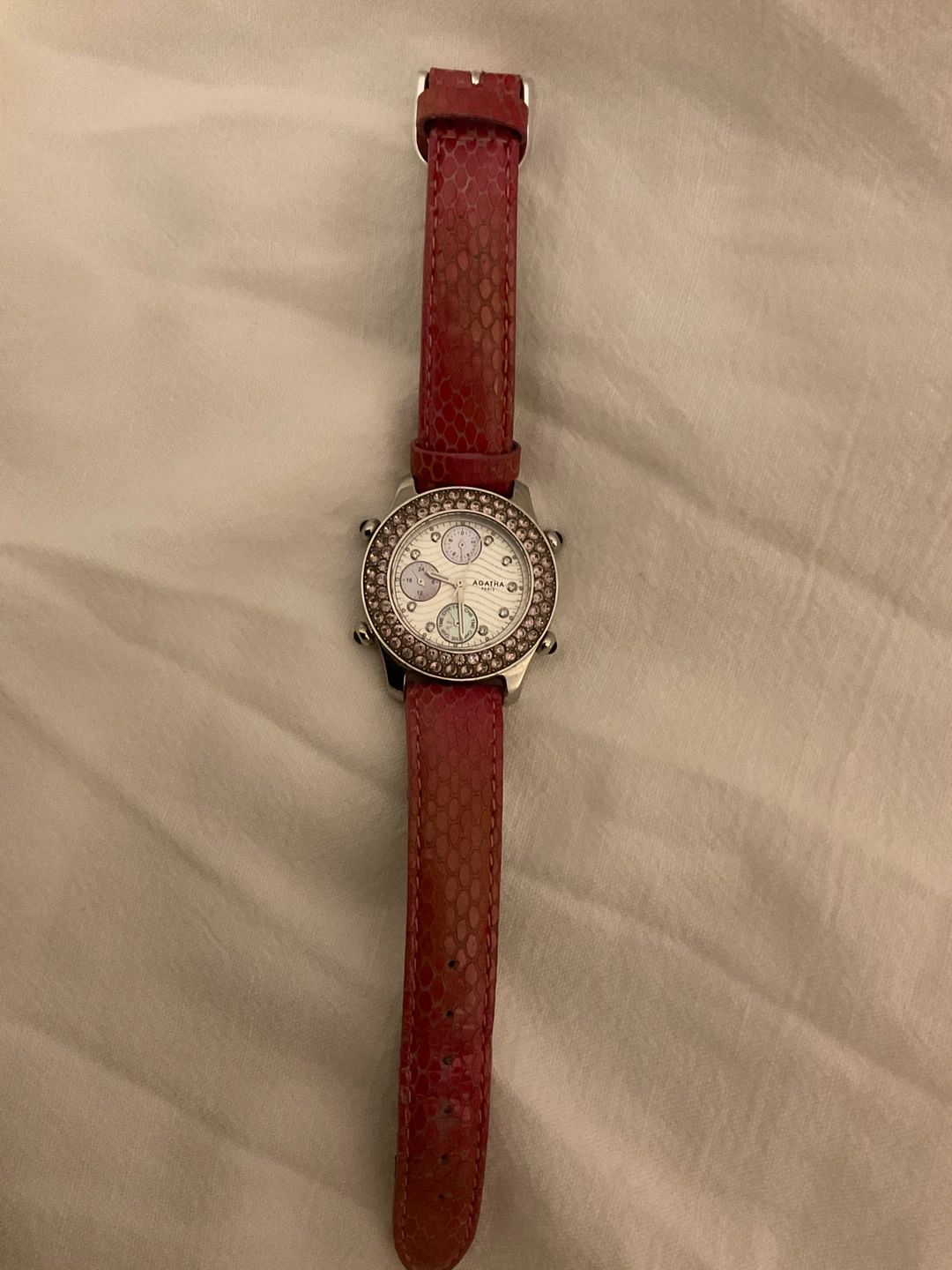 Agatha Paris pink Strap Watch