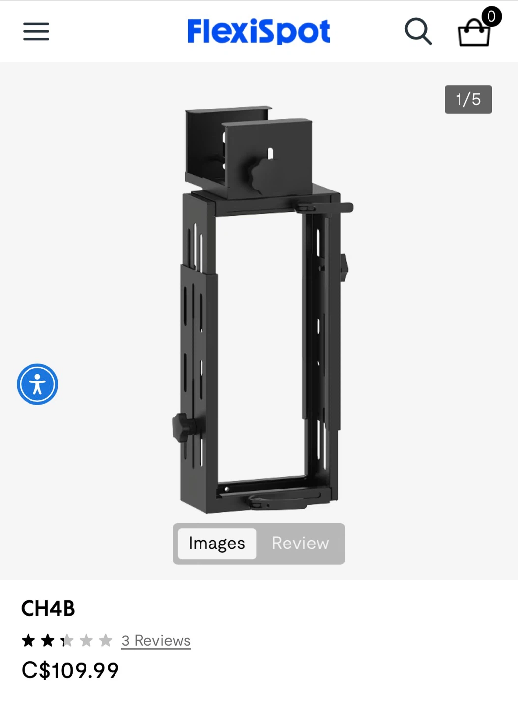 FlexiSpot CH4B Under-Desk CPU Holder