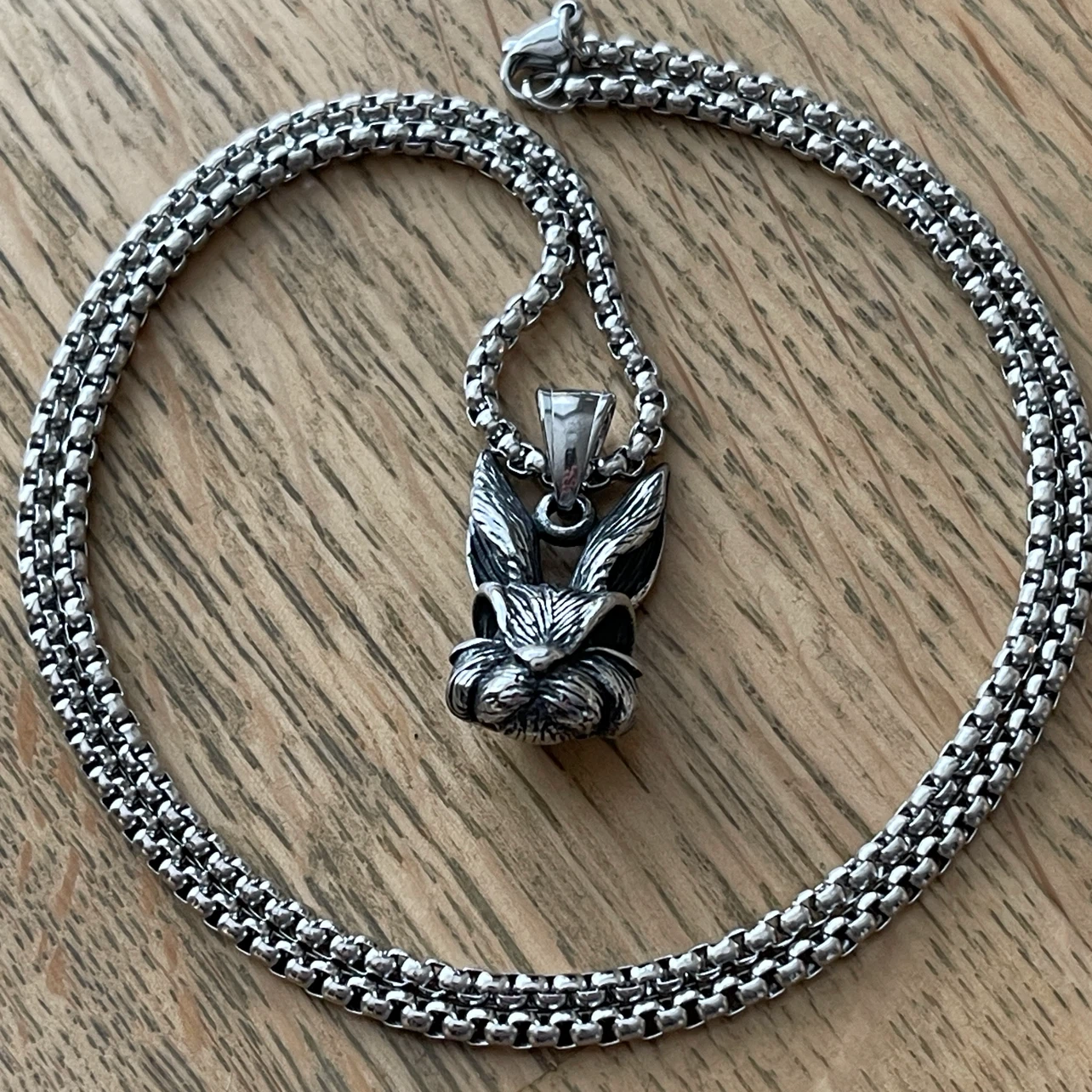 Rabbit stainless steel necklace - photo 2