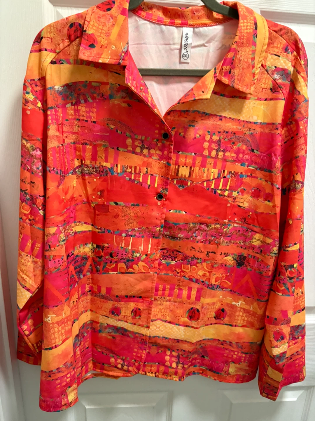 MP Chic Abstract Print Long Sleeve Shirt