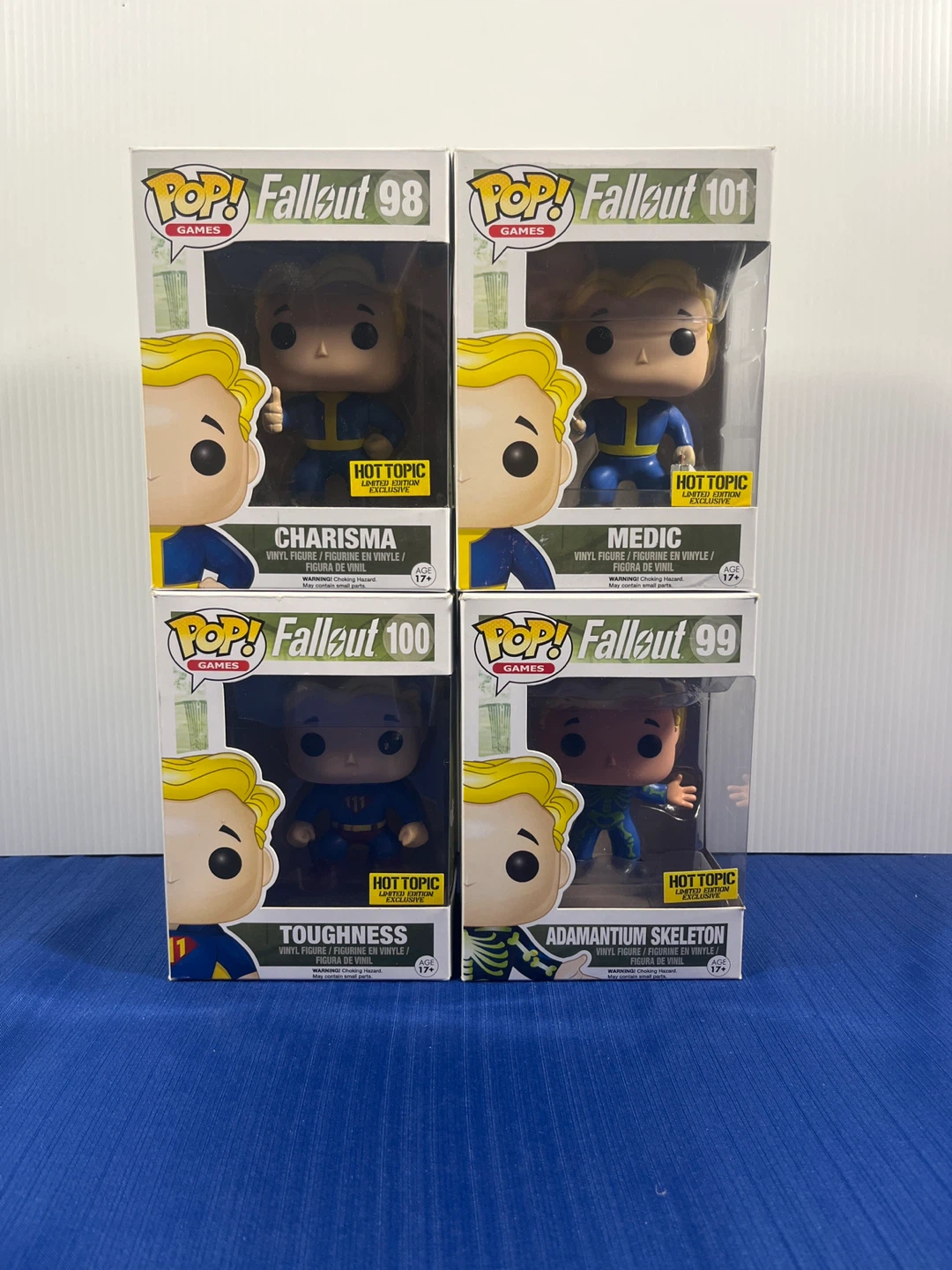 RARE FALLOUT FUNKO POP SET – 4 HOT TOPIC EXCLUSIVES (VAULTED) 🔥