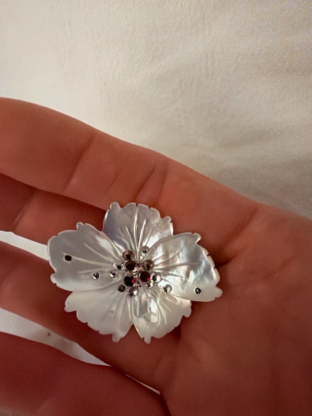Mother of Pearl Flower Stud Earrings