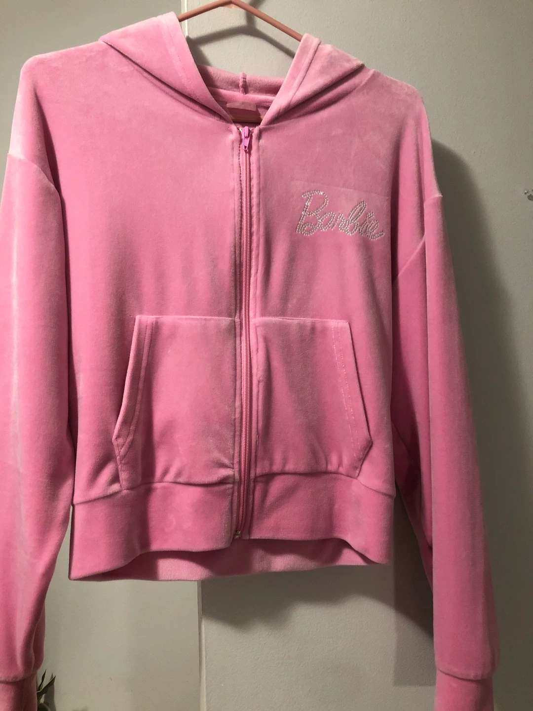 Barbie Pink Velour Hoodie