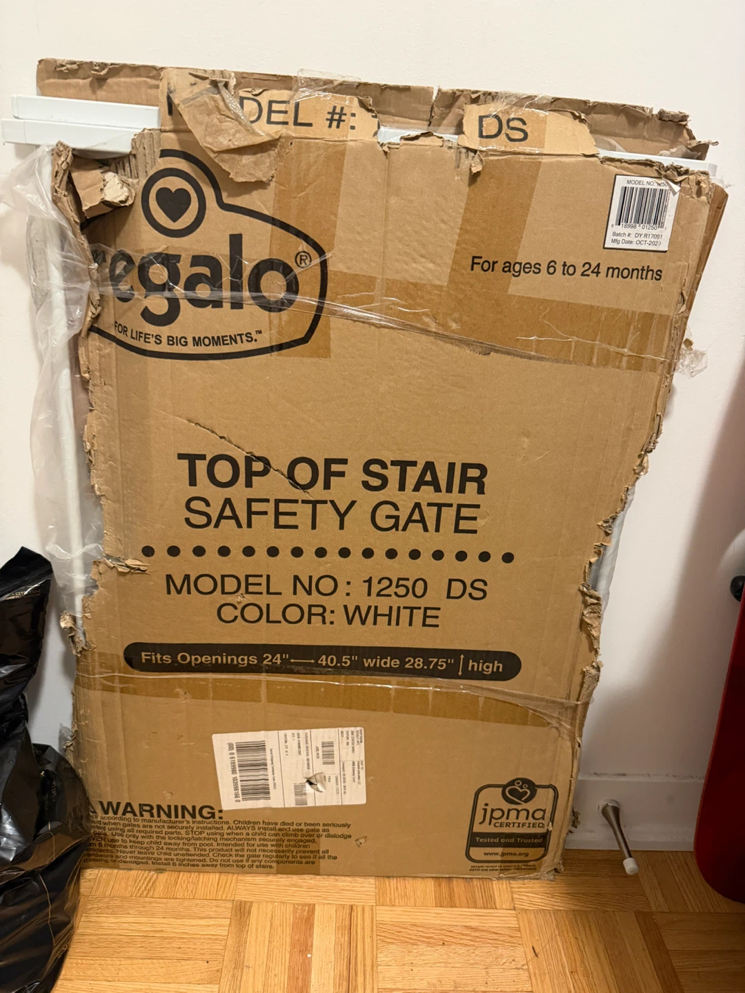Regalo Top of Stair Safety Gate Model 1250 DS