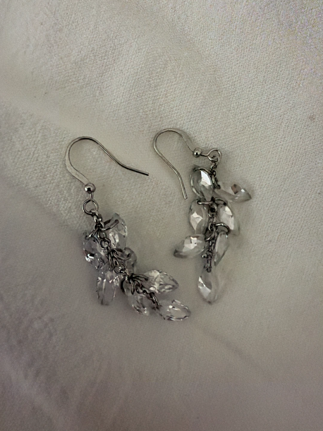 Clear Crystal Dangle Earrings