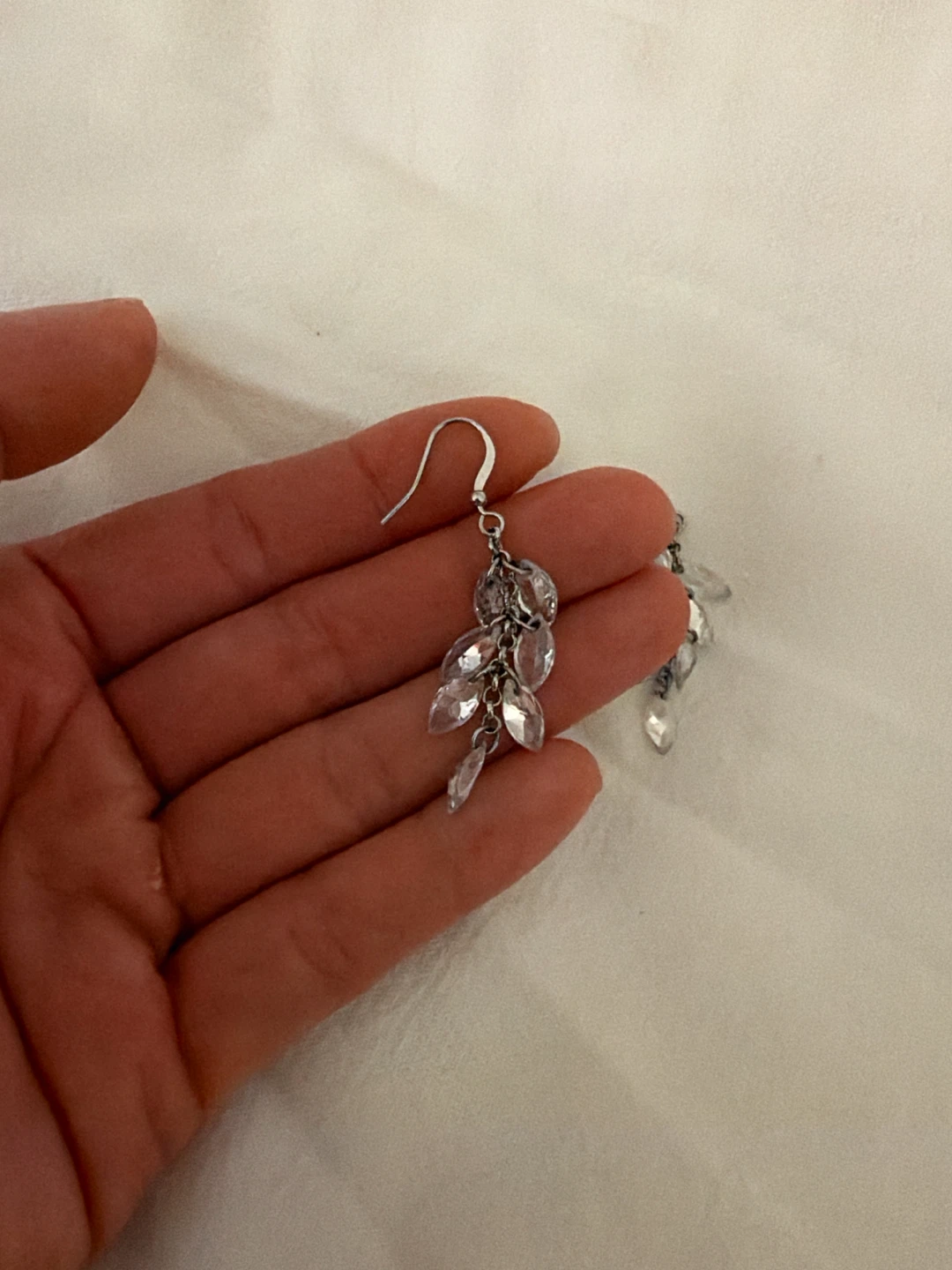 Clear Crystal Dangle Earrings - photo 2