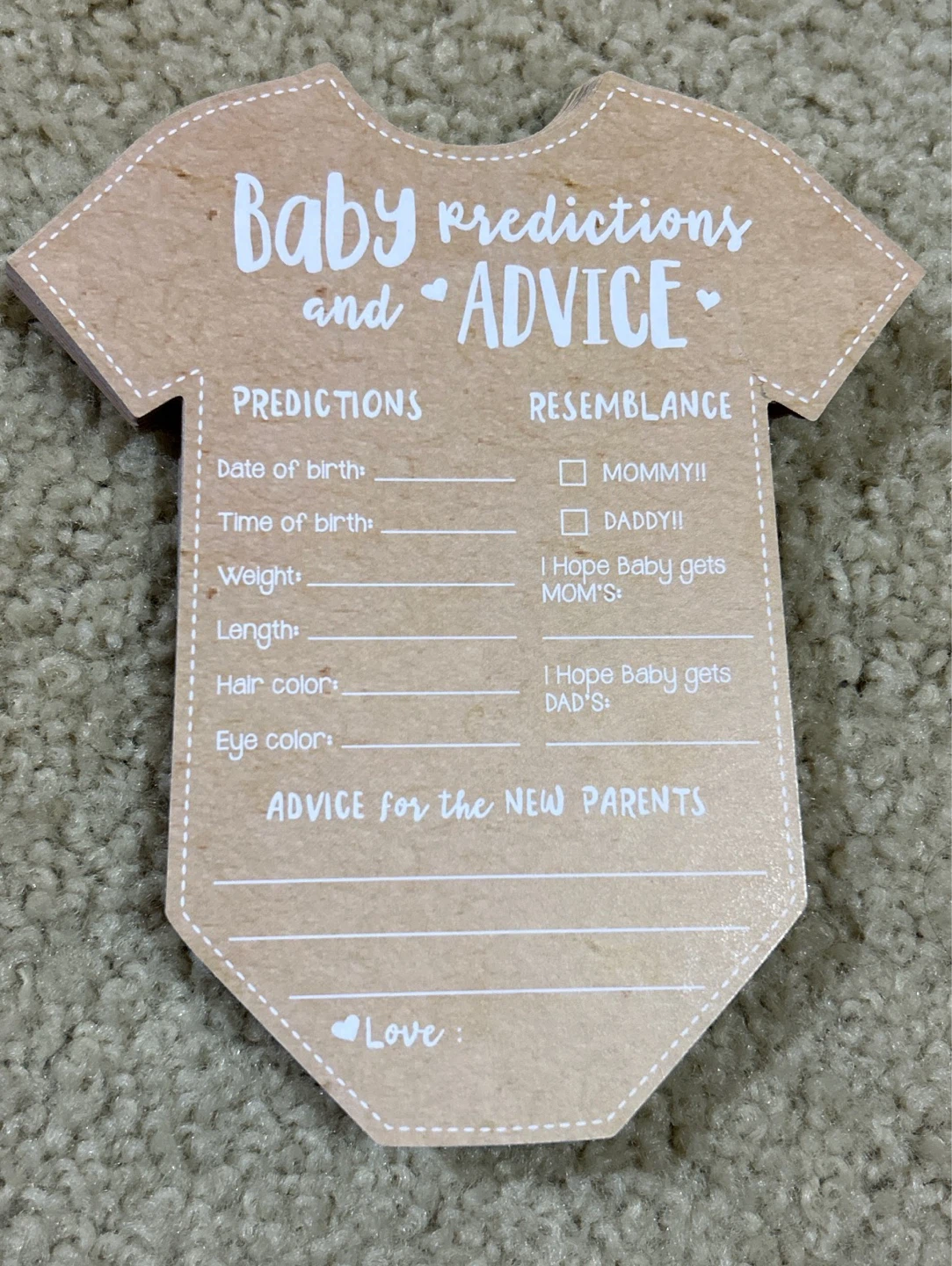 Kate Aspen Baby Shower Cards