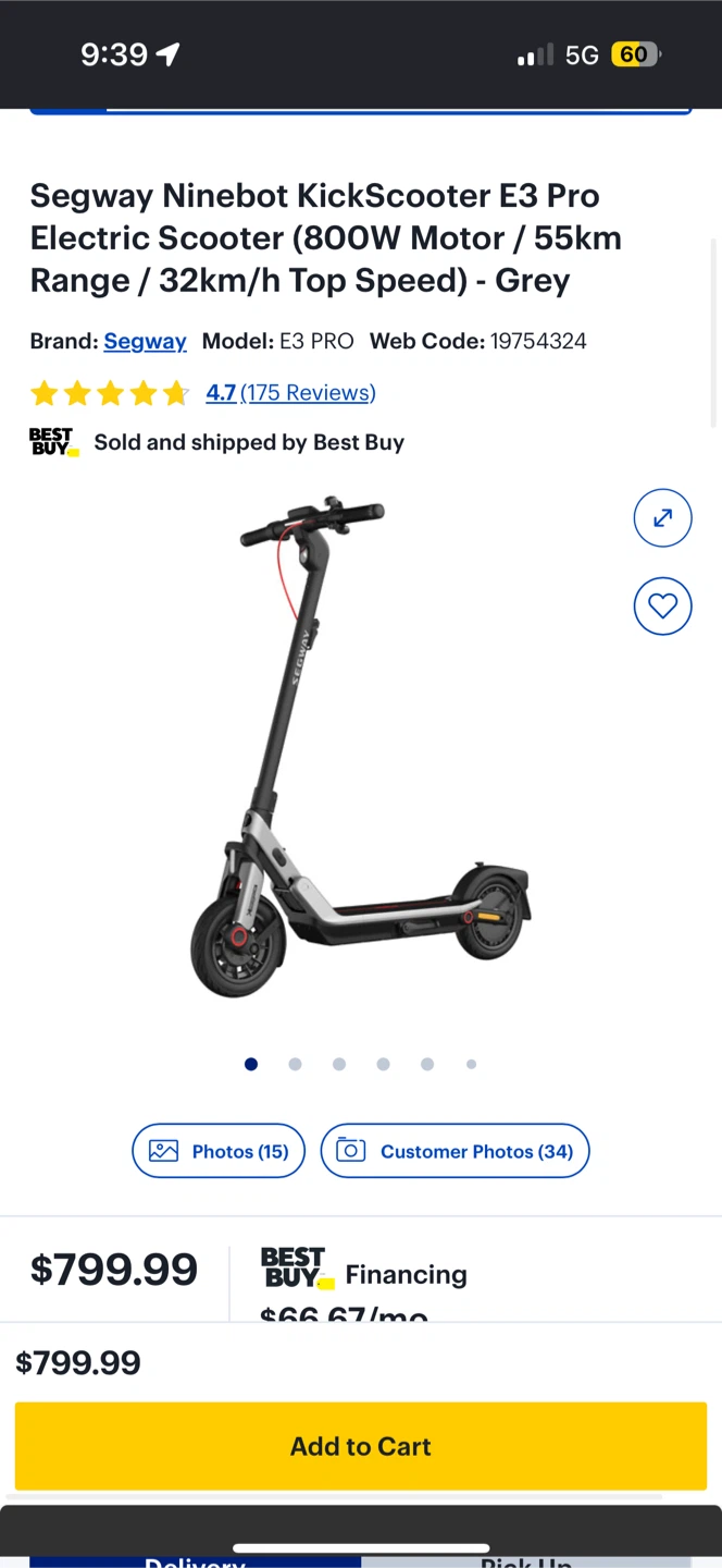 Segway Ninebot E3 Pro Electric Scooter