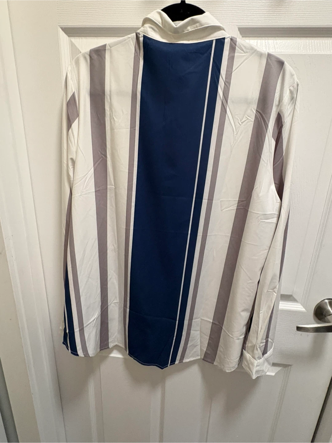 Striped Long-Sleeve Button-Down Shirt