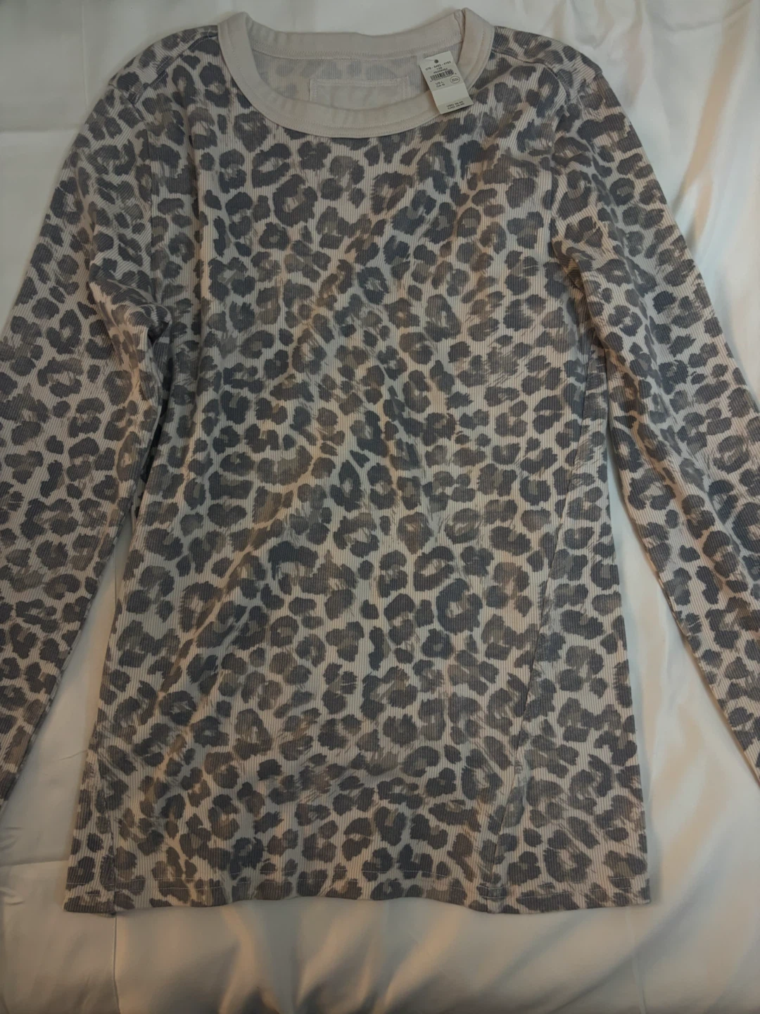 Aerie Long Sleeve Leopard Print Top