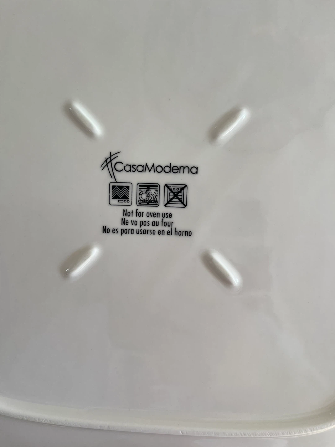 CasaModerna White Square Dinner Plates