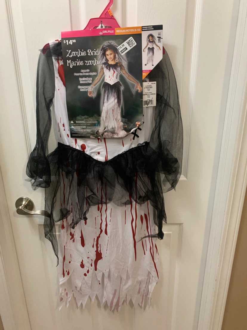 Zombie Bride Costume Size Medium 8-10