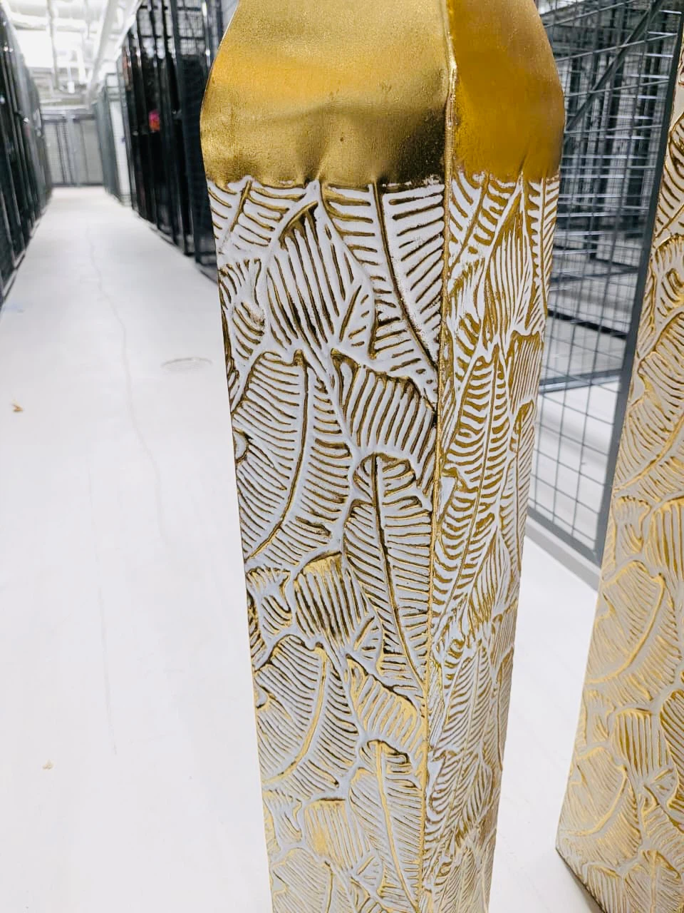 Set of Two Tall Metal Vases - photo 2