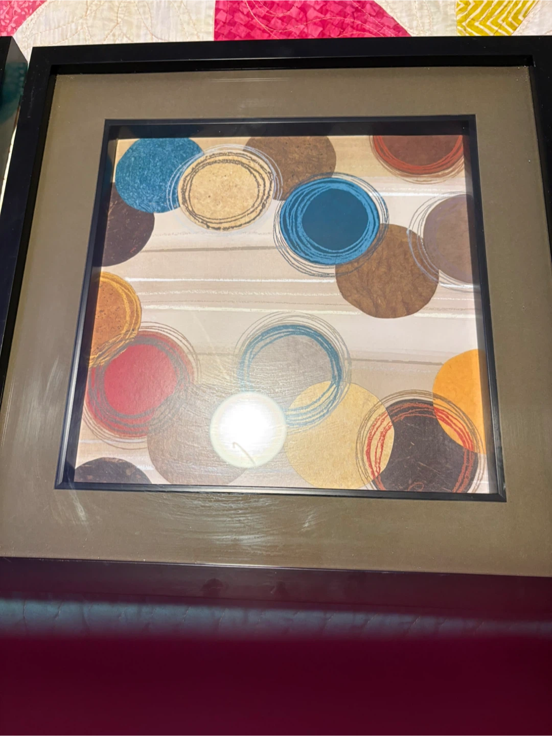 Abstract Circle Wall Art in Black Frame - photo 2