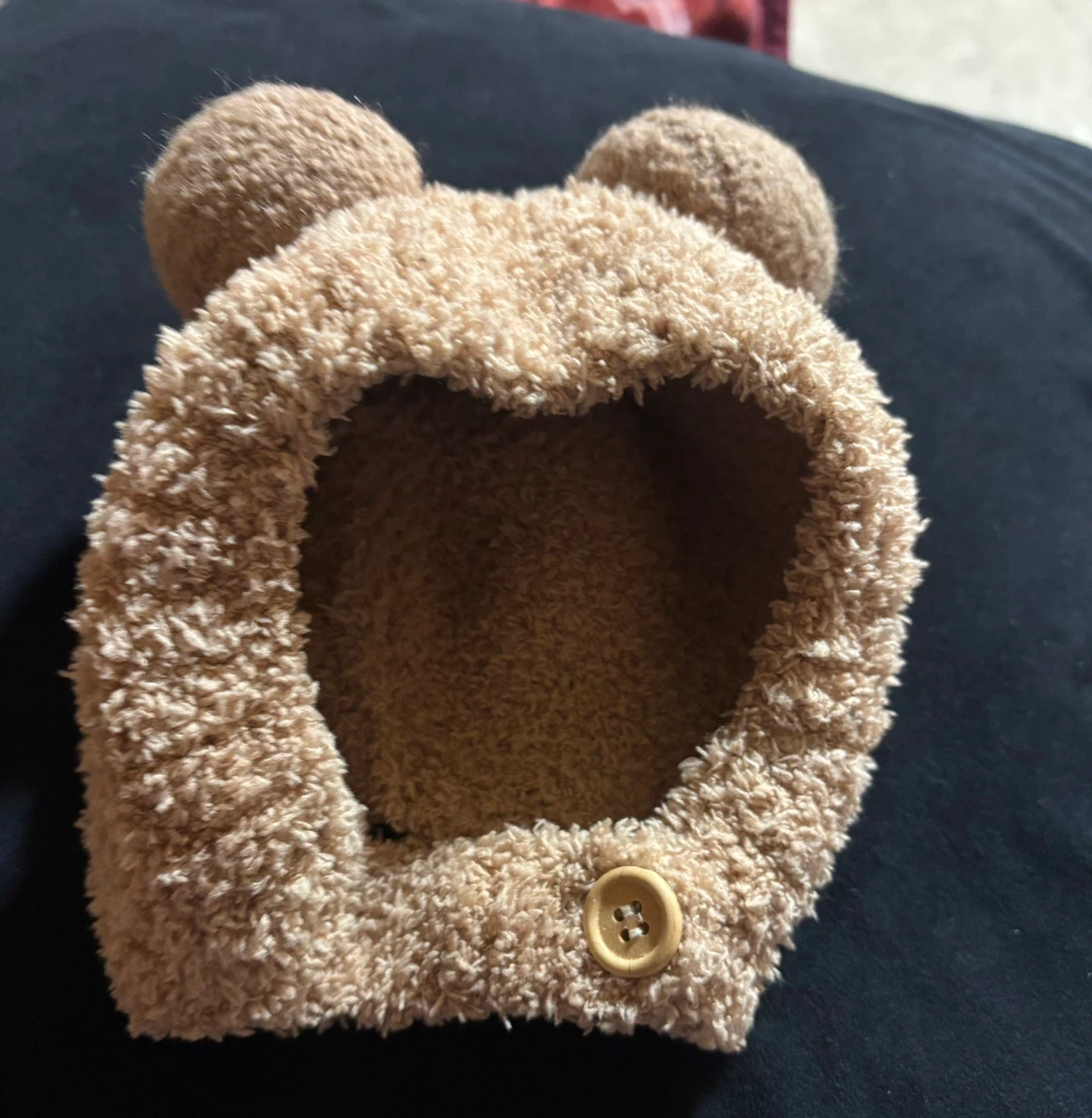 Tan Fuzzy Bear Ear hat