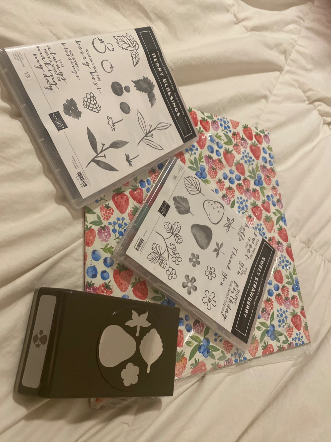 Stampin' Up! Sweet Strawberry Bundle and Berry Paper