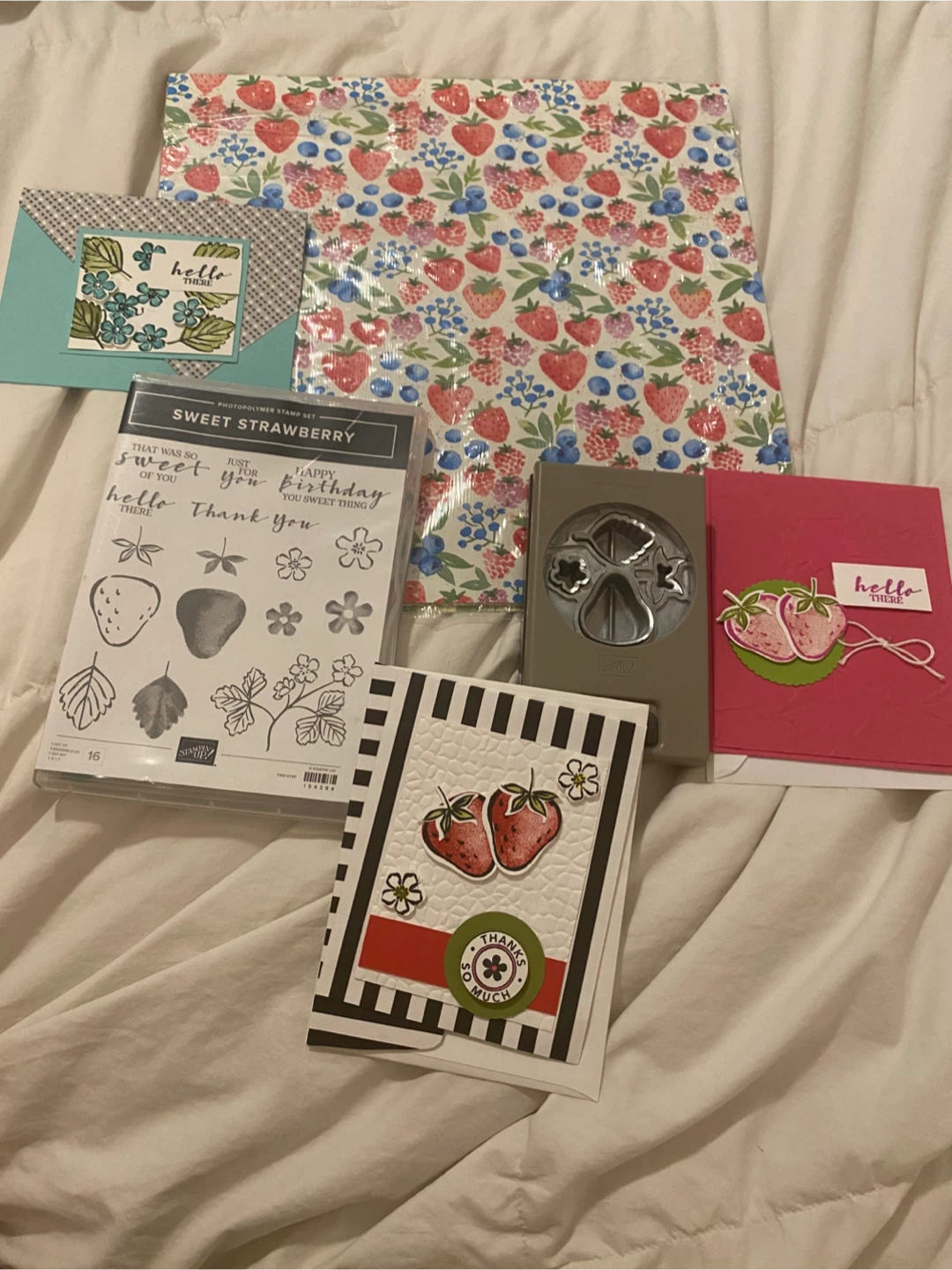Stampin' Up! Sweet Strawberry Bundle and Berry Paper - photo 3