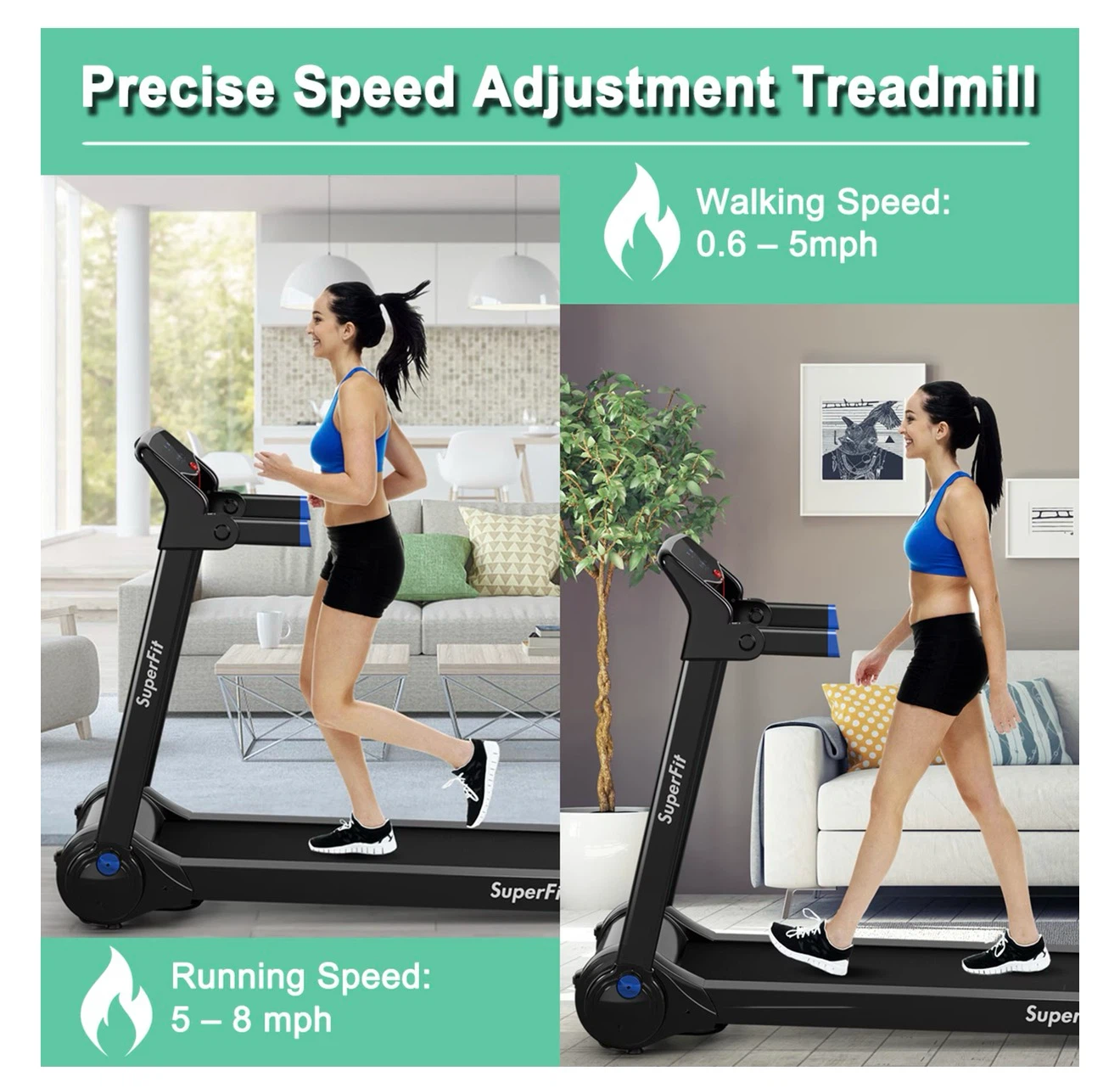 SuperFit 3.0HP Electric Treadmill - photo 3