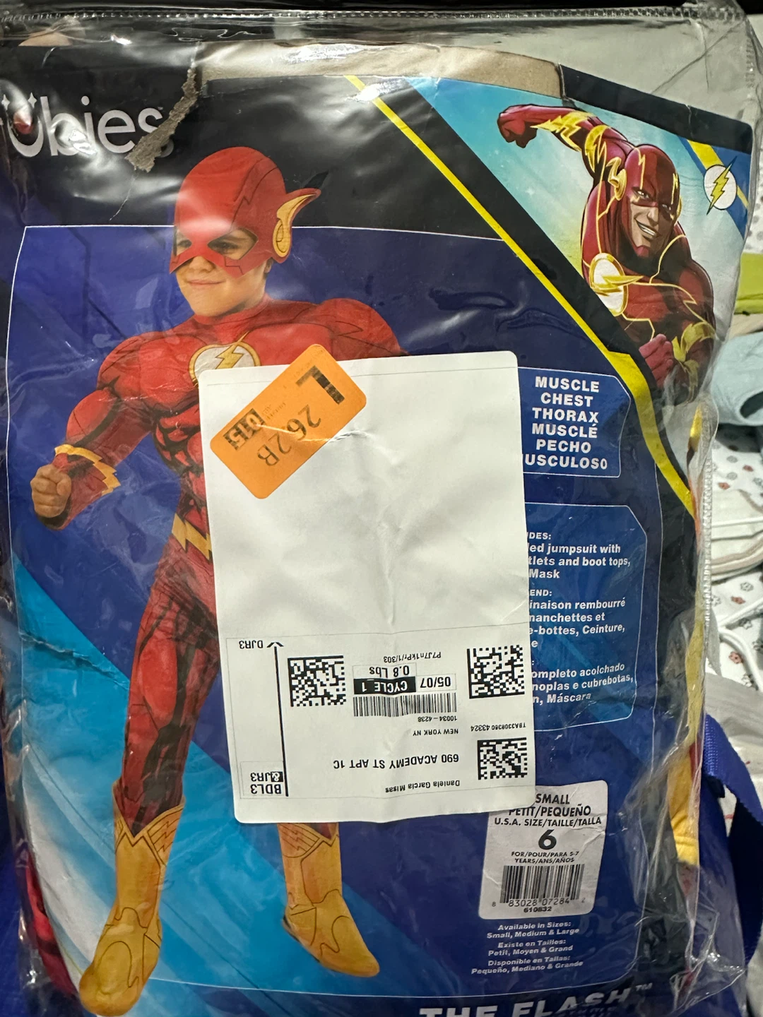 The Flash Muscle Chest Costume Small 6