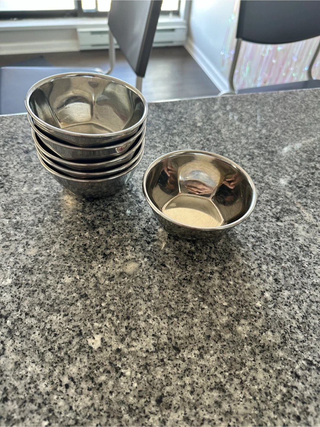 Stainless Steel bowls, small plates and tumblers