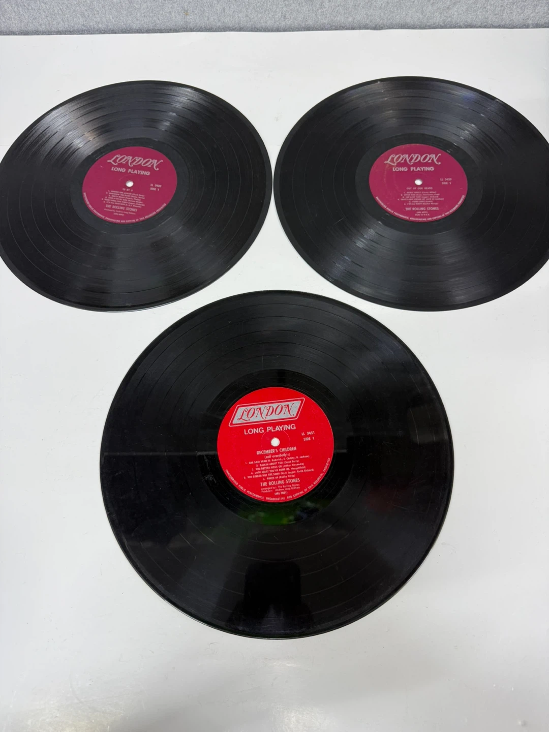 3 The Rolling Stones London Vinyl Records