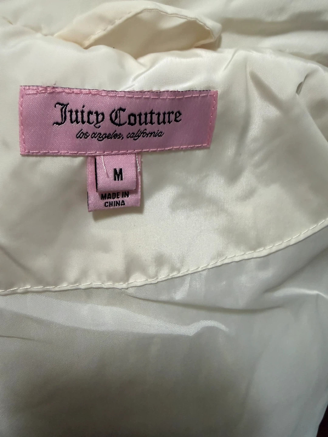 Juicy Couture Cream Puffer Coat - Medium - photo 3