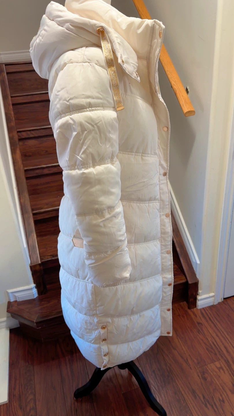 Juicy Couture Cream Puffer Coat - Medium - photo 4