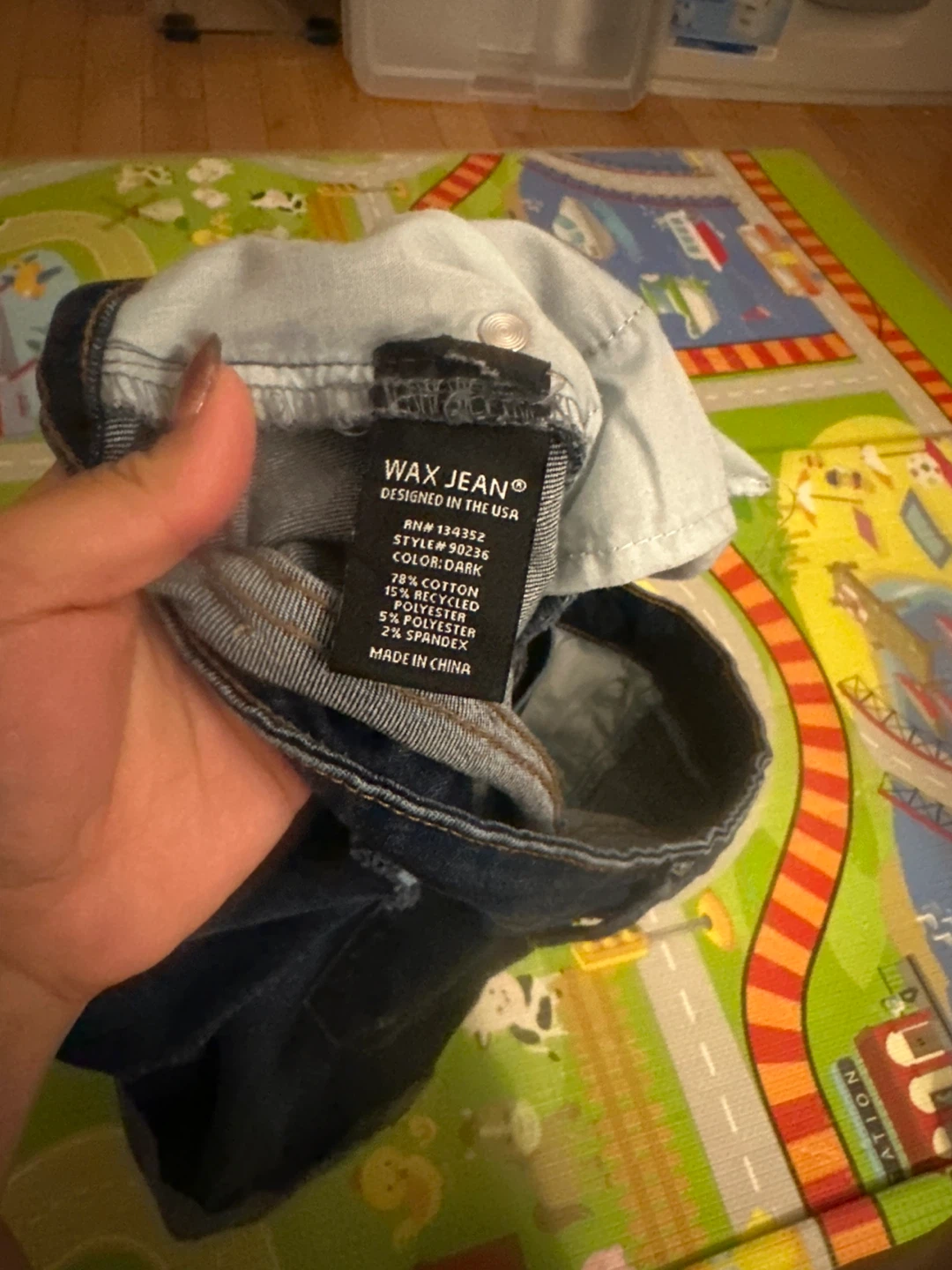 Wax Jean Dark Wash Distressed Denim Shorts - photo 2