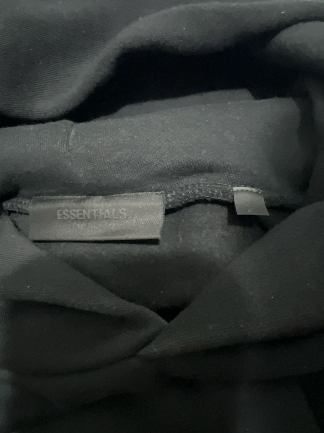 Fear of God Essentials Fleece Hoodie - Black - photo 5