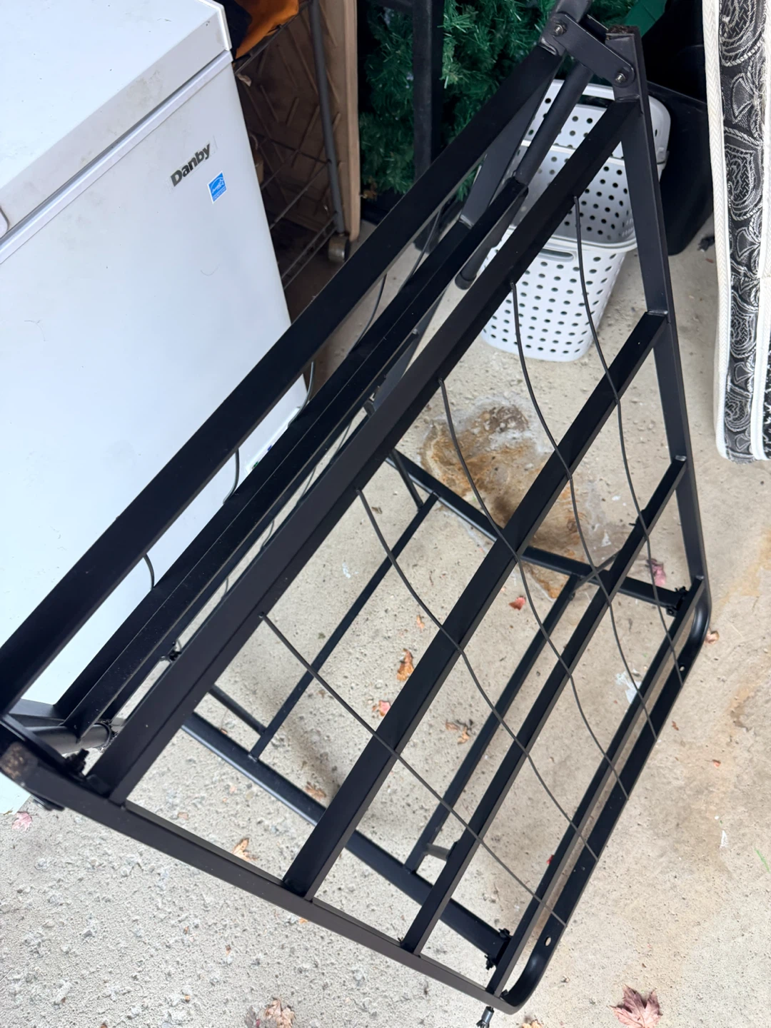 Black Metal Foldable Bed Frame