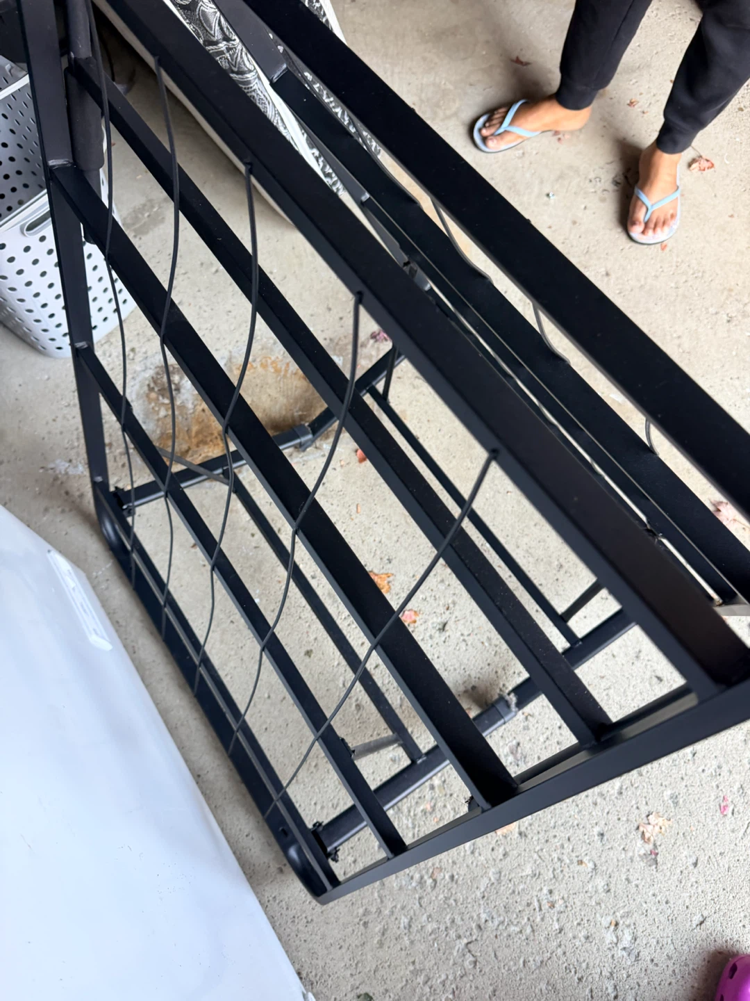 Black Metal Foldable Bed Frame - photo 4