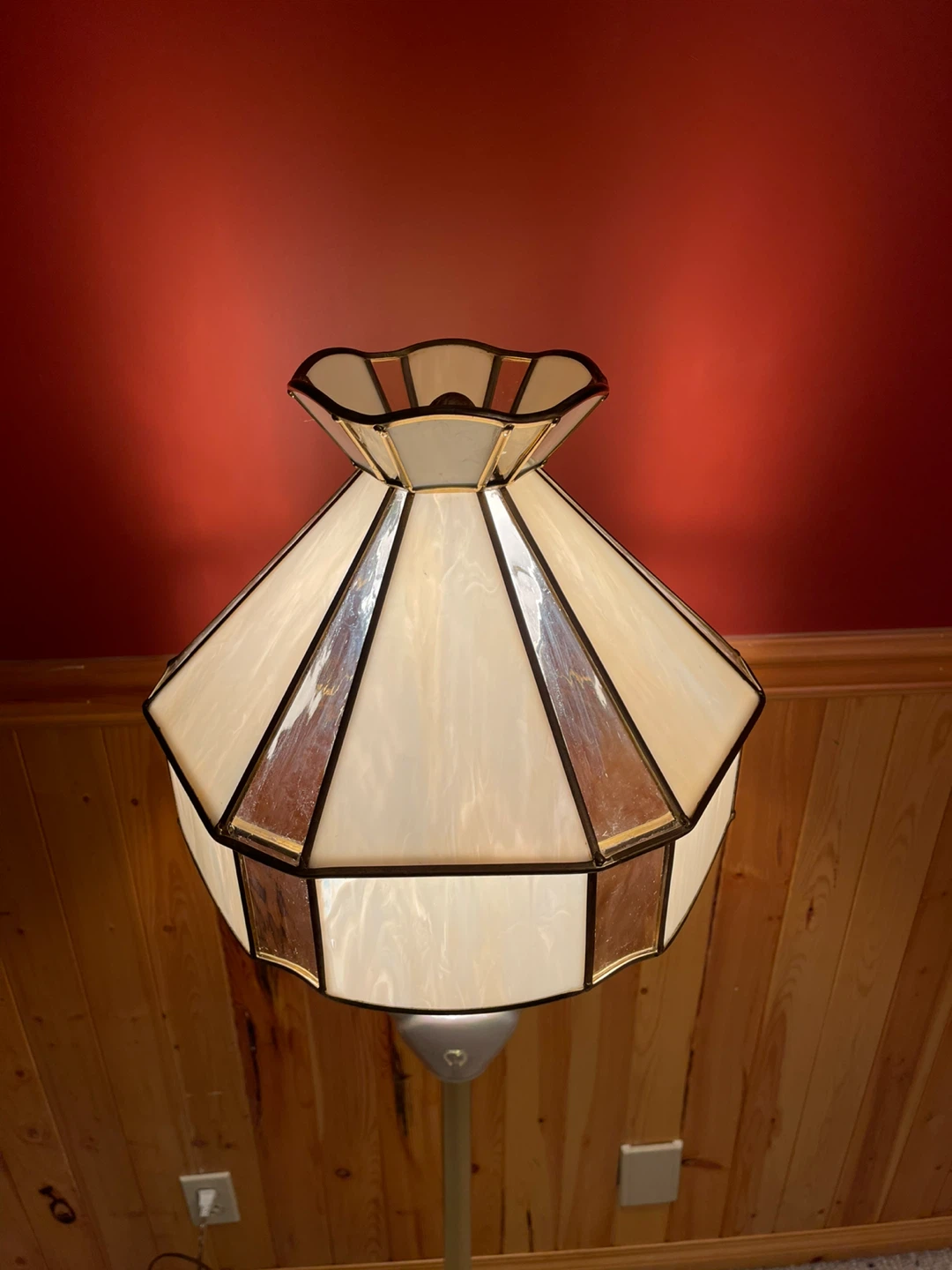 A beautiful vintage Tiffany Style stained glass floor lamp - photo 5
