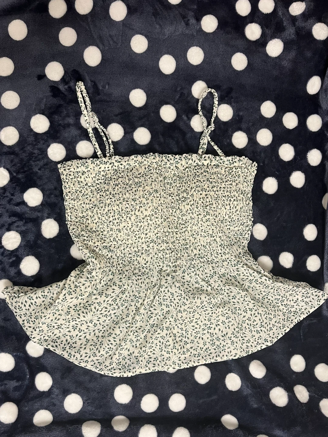 Uniqlo Floral Peplum Babydoll Top