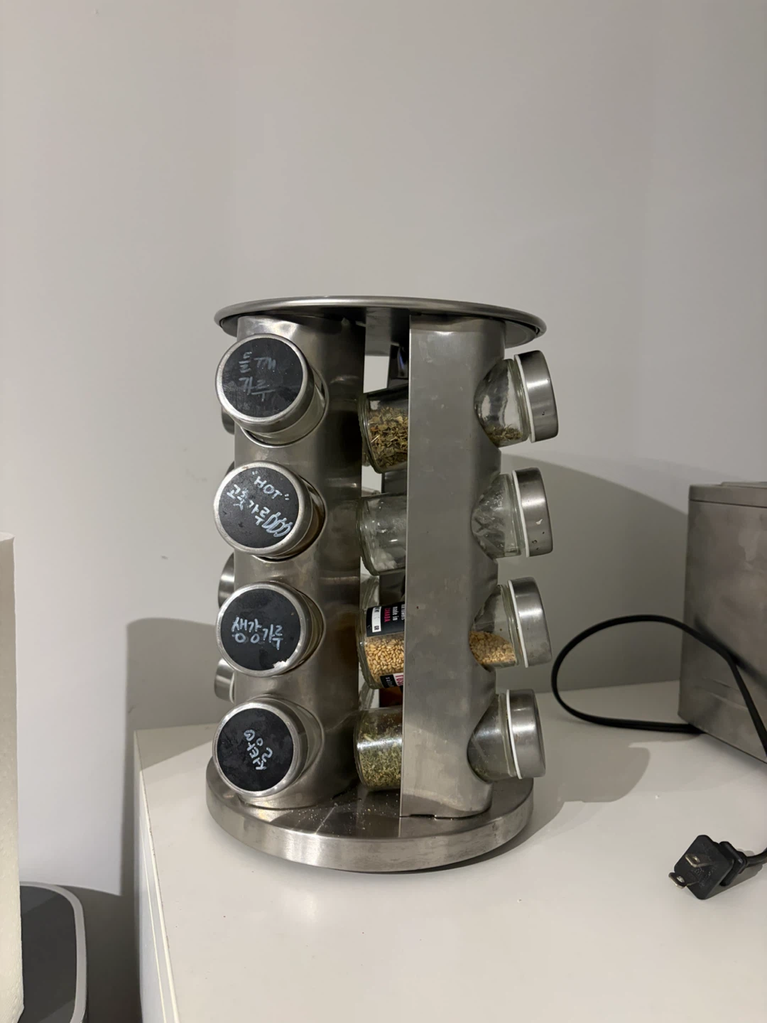 Rotating Stainless Steel Spice Rack
