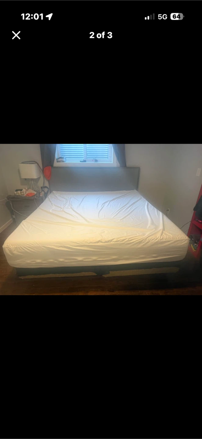 King Size Upholstered Bed Frame - photo 2