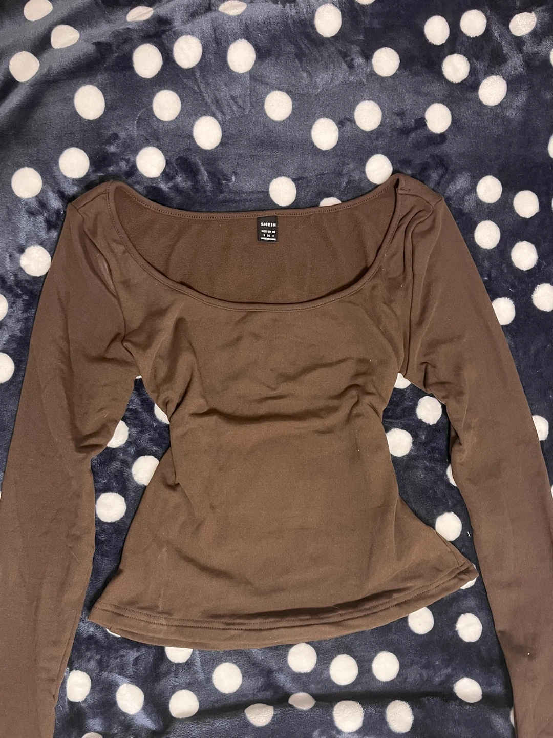 Brown Long Sleeve Top