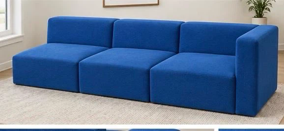 Blue Modular Sofa Sectional - photo 3