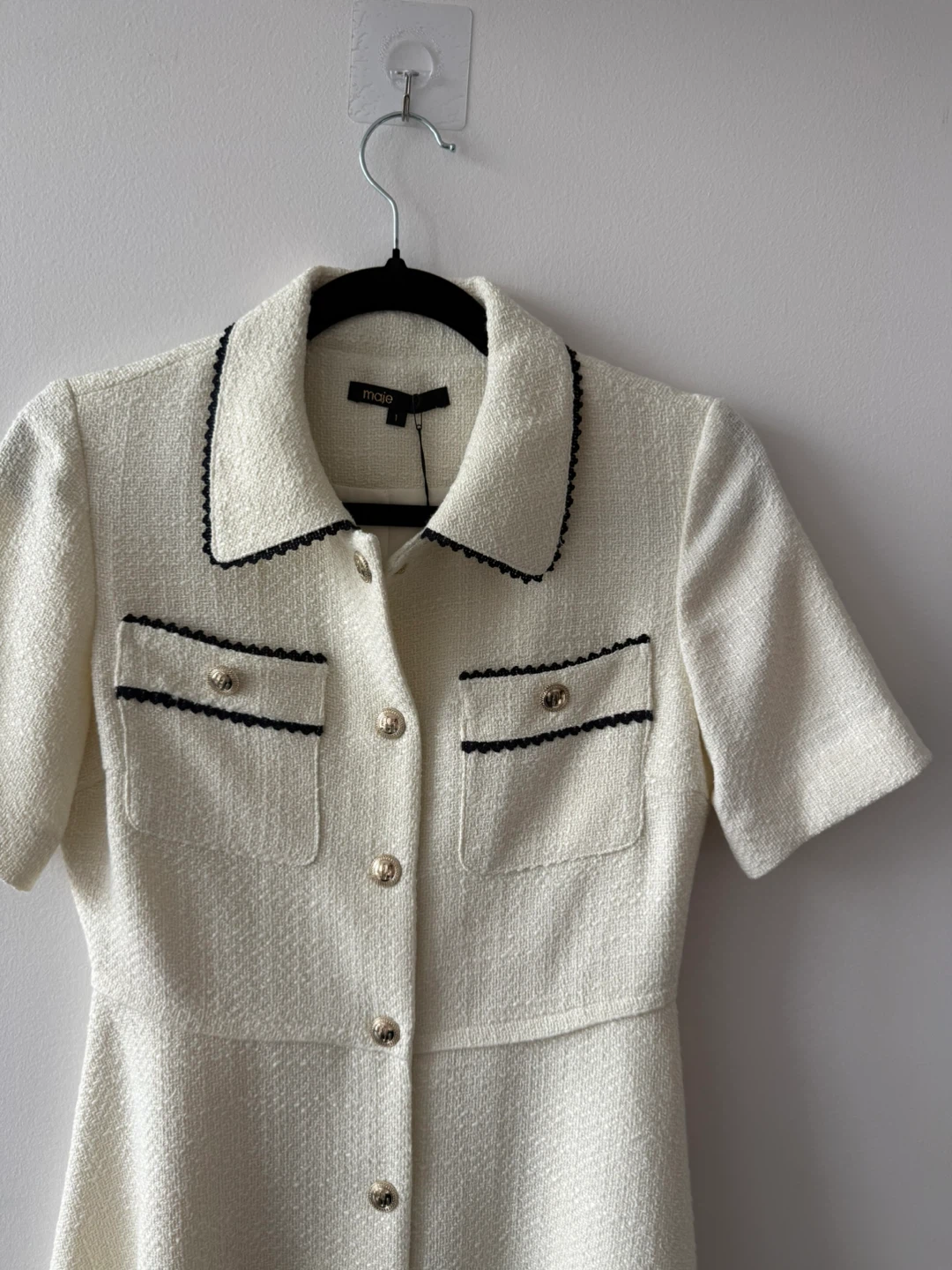 Maje White Tweed Dress - photo 2