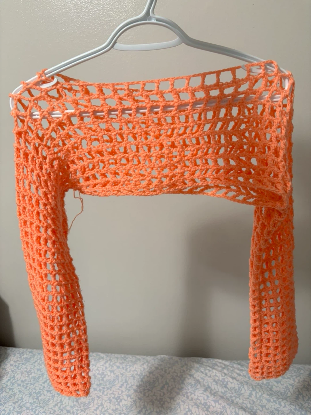 Orange Crochet Shrug - photo 4