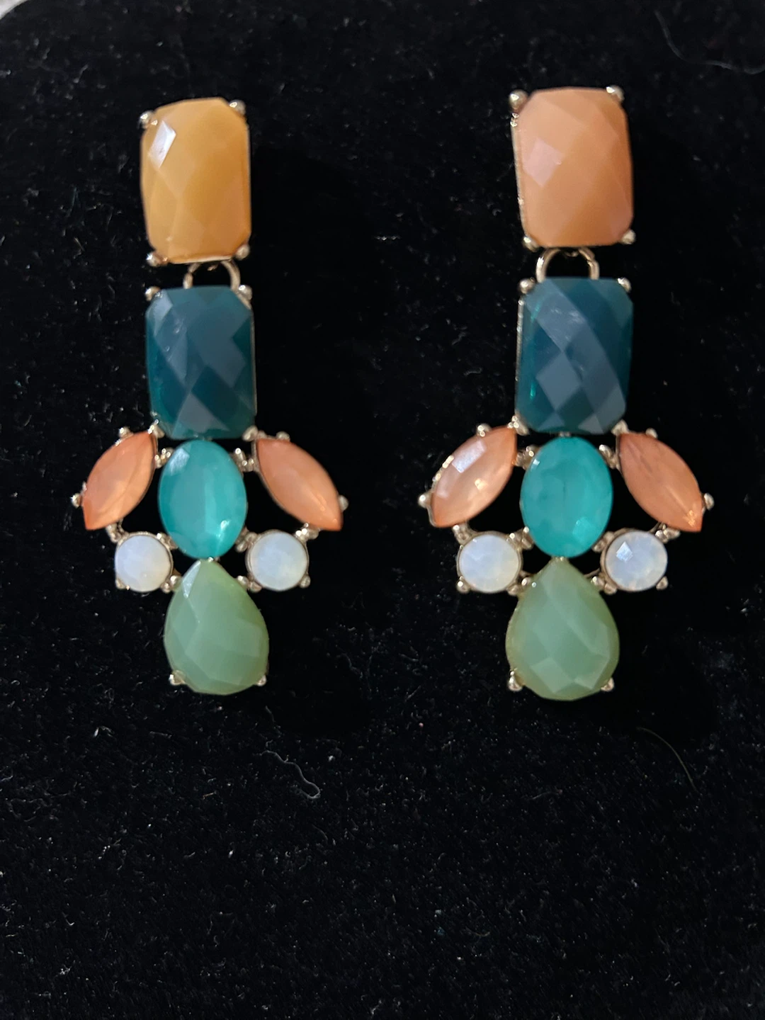 Multicolor Statement Dangle Earrings - photo 2