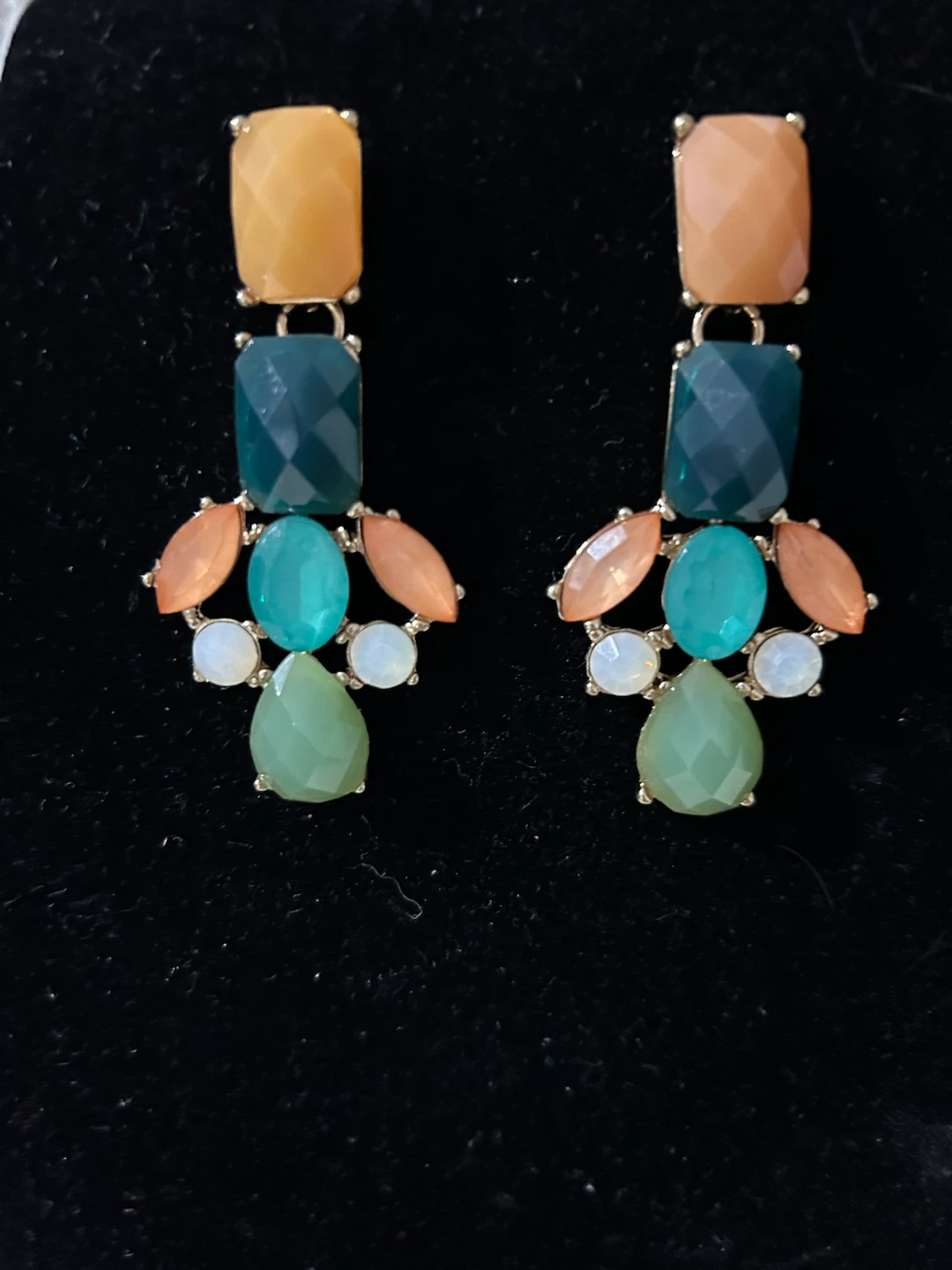 Multicolor Statement Dangle Earrings - photo 3