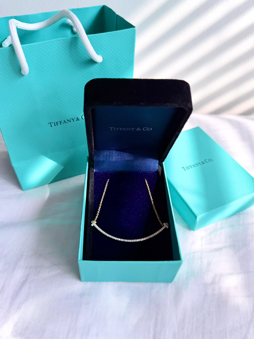 Tiffany & Co. T Smile Pendant Diamond Necklace