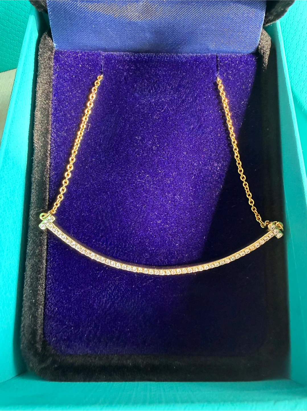 Tiffany & Co. T Smile Pendant Diamond Necklace - photo 3