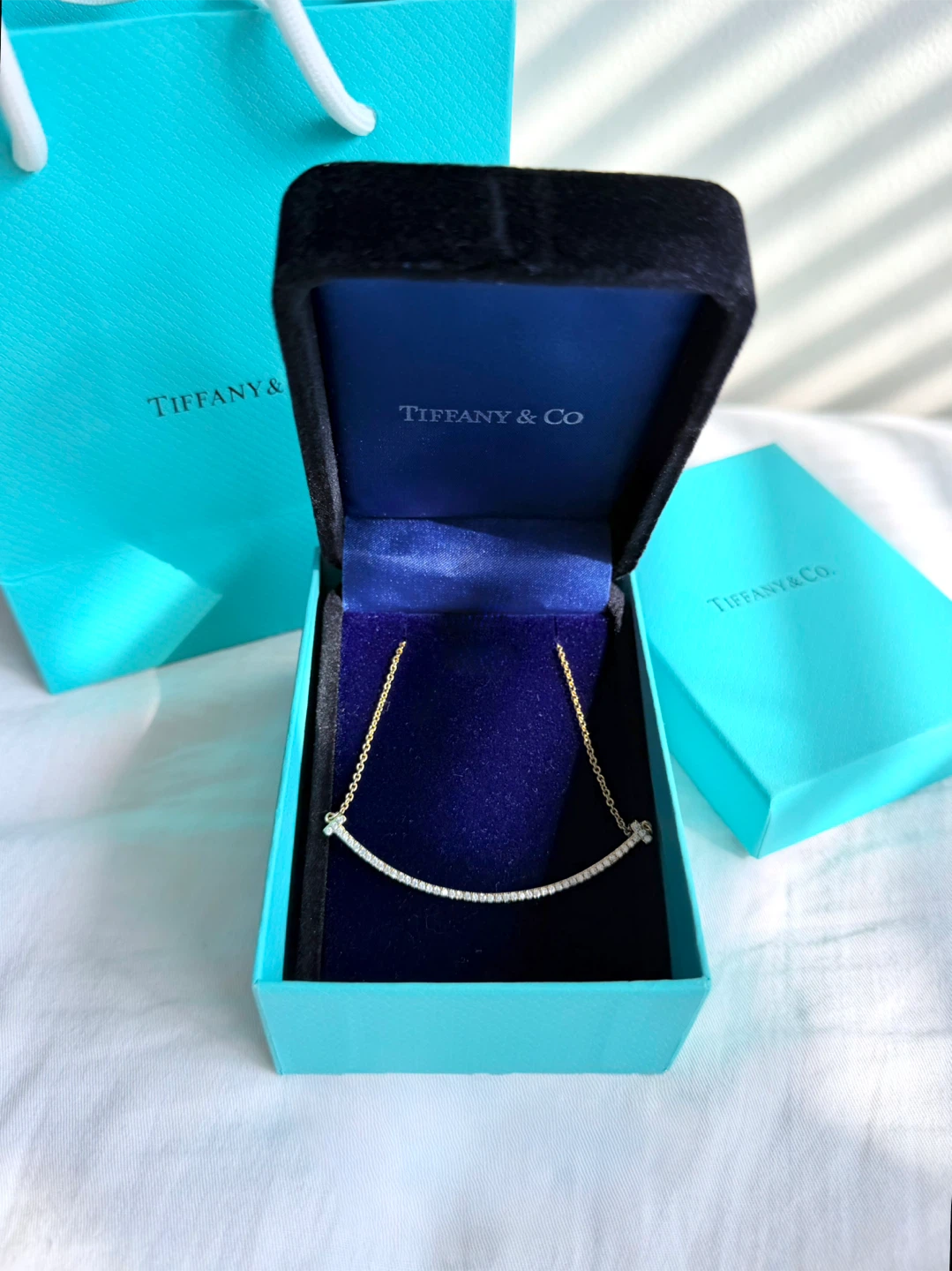 Tiffany & Co. T Smile Pendant Diamond Necklace - photo 4