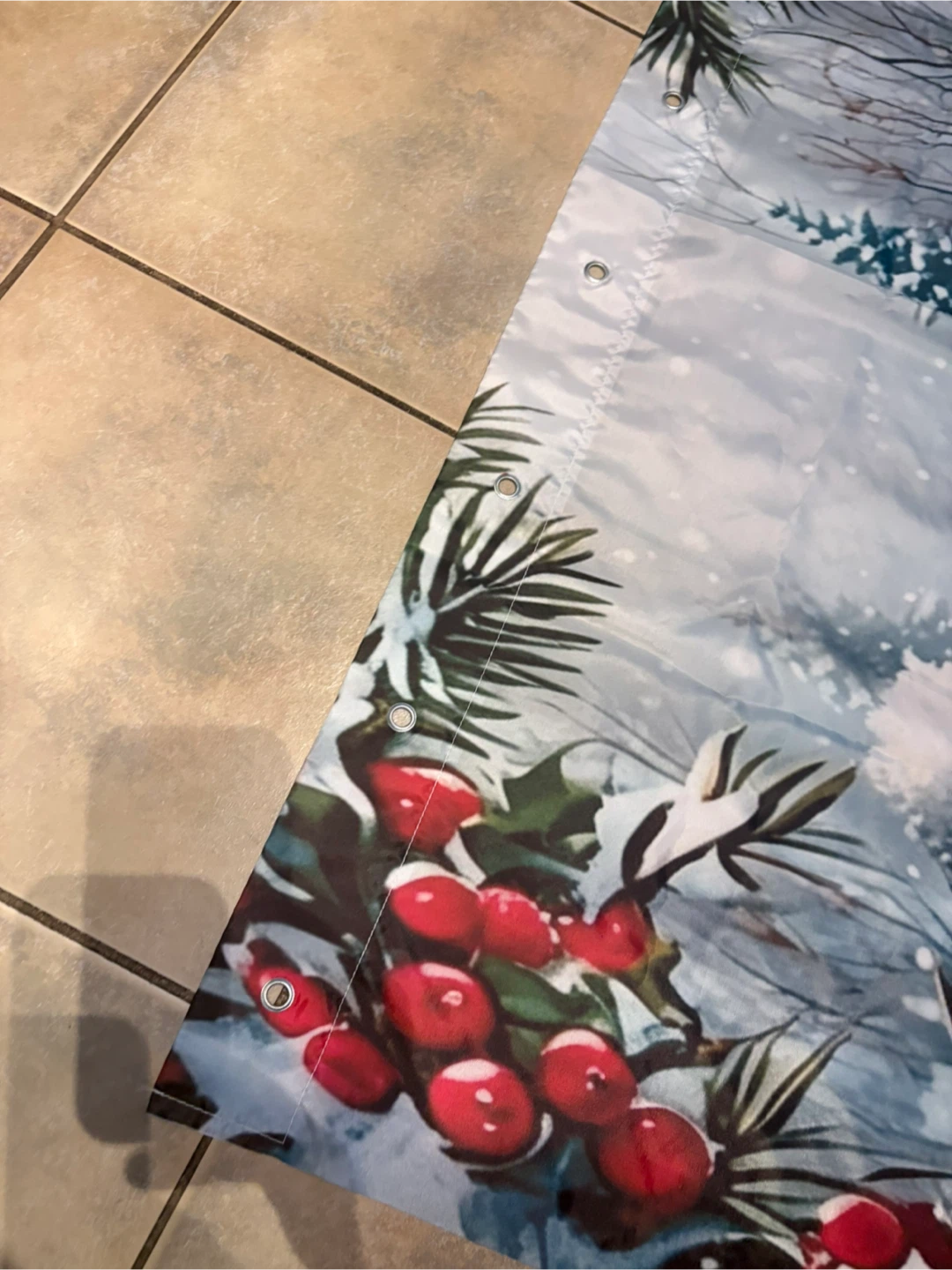 Christmas Snowman Shower STALL Curtain - photo 3