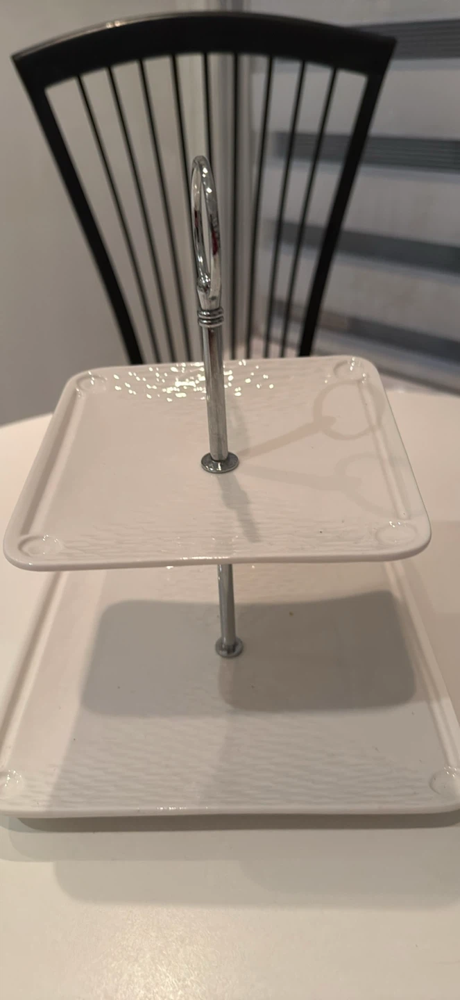 Two tier serving dish