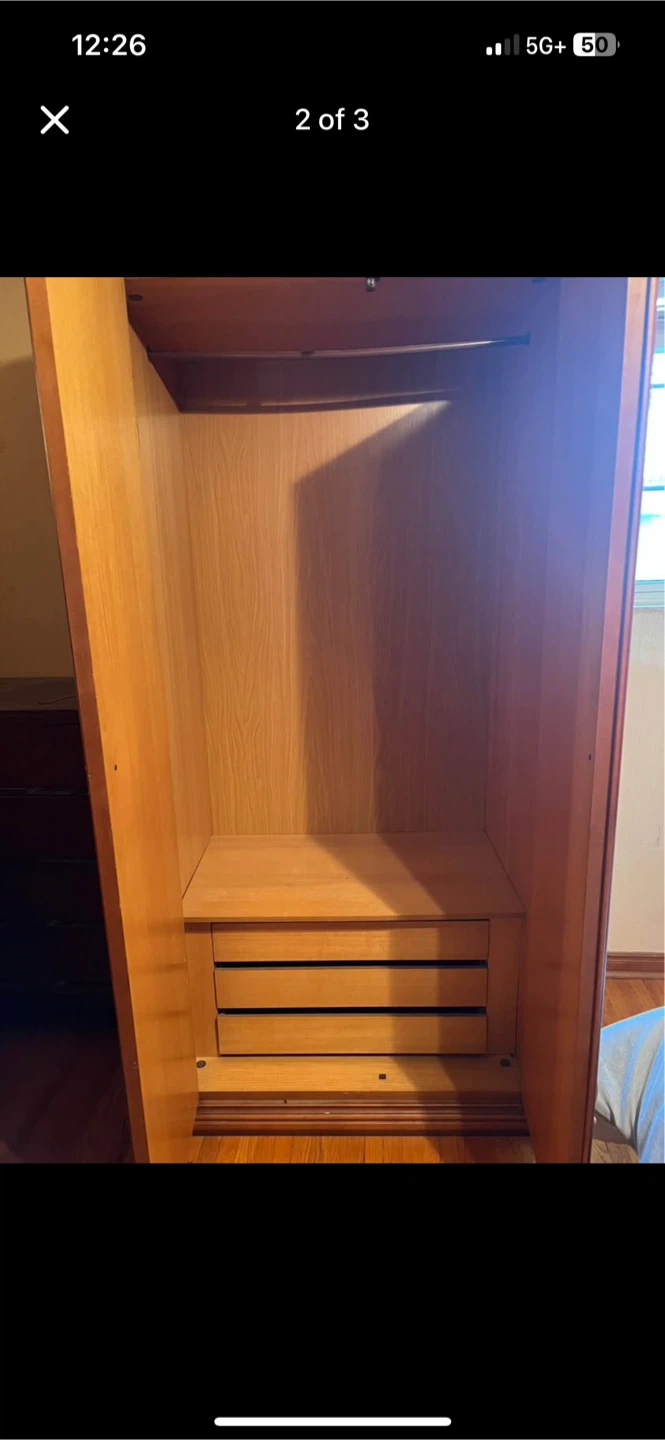 Solid cherry wood wardrobe - photo 2